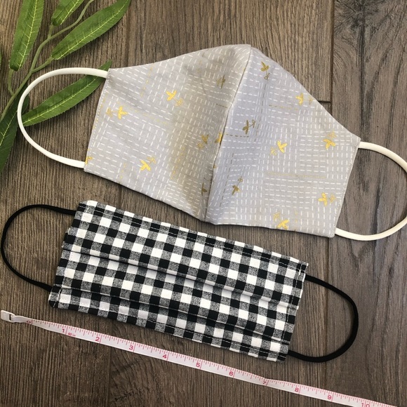 2 Cotton neutral fabric masks handmade - Picture 3 of 5